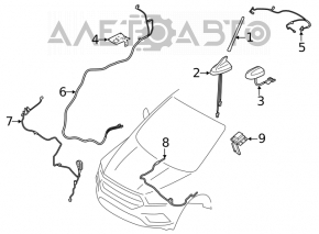 Antenna socket Ford Escape MK3 13-19