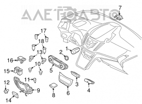 Climate control Ford Escape MK3 17-19 rest manual