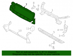 Upper radiator duct Land Rover Range Rover Evoque 2016-2018, 2.0