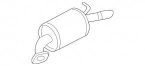 Lexus RX400h 06-09 rear barrel muffler