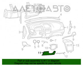 Black knee pad for the Dodge Journey 11-20