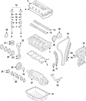Cylinder head assembly Kia Niro 17-22 HEV, PHEV 1.6