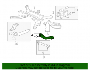 Rear left transverse control arm GMC Terrain 10-17 upper