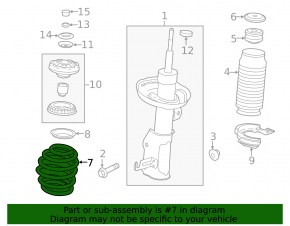Front left spring Chevrolet Malibu 13-15