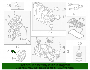 Crankshaft Pulley Bolt Hyundai Elantra 21- 2.0 G4NS