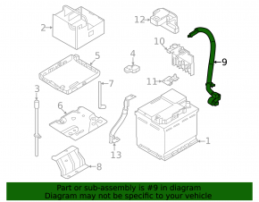 Positive battery cable for Nissan Ariya 23-25