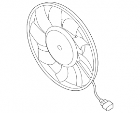 Right cooling fan for Audi Q3 83A 19-22 2.0T 320mm