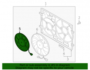 Right cooling fan for VW Tiguan 18-19, 320mm
