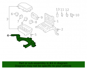 Audi E-Tron 19-23 Underhood Fuse Box Bracket