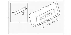 Lower tailgate trim Audi Q7 17 with curtain, black
