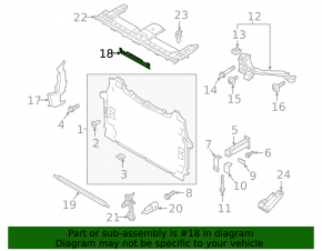 Upper radiator deflector for Audi Q8 19-23 3.0T MHEV