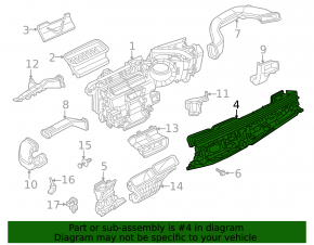 Right front panel air duct deflector assembly for Audi Q7 20-22
