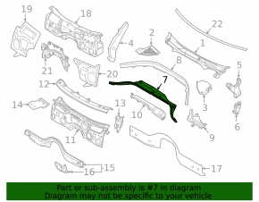 BMW 3 G20 19-24 Windscreen Wiper Grille Upper Part