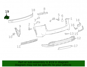 Rear bumper reinforcement fang left Lexus NX200t NX300 NX300h 15-21
