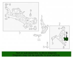 Ball joint left Kia Forte 19-24