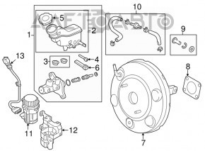 Vacuum booster Kia Soul 14-16