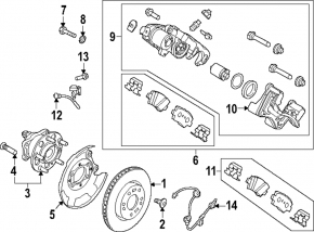 Rear left ABS sensor Hyundai Ioniq 5 22-24