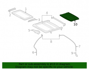 Sunroof Curtain Lexus RX300 RX330 RX350 RX400h 04-09
