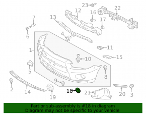 Mitsubishi Outlander 10-13 right fog light cap