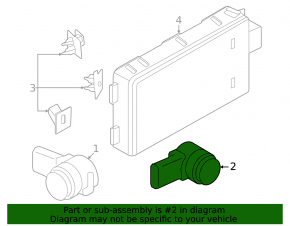 BMW 5 G60 24-26 Front Bumper Parking Sensor