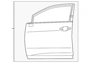Bare front left door Lexus RX350 RX450h 10-15