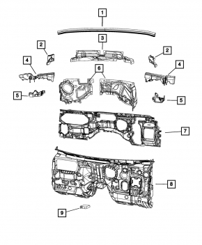 Jeep Grand Cherokee WL 21-25 Rear Hood Seal