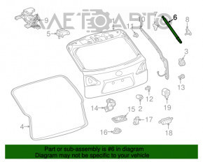 Right tailgate shock absorber for Lexus RX350 RX450h 10-15