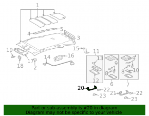 Front left ceiling handle Lexus RX300 RX330 RX350 RX400h 04-09 beige, latch broken