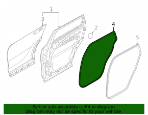 Kia Sportage 23-26 rear right door seal