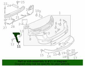 Rear bumper mount right Audi Q5 8R 09-17