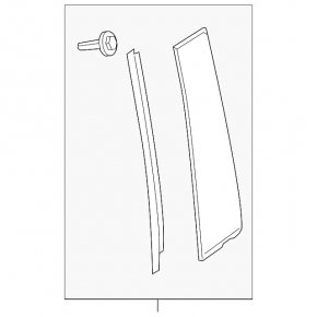 Door trim side rear left Mazda 3 14-18 BM