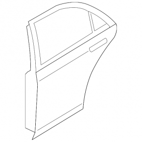 The door is bare rear right Mazda CX-7 06-12 red butt with a crease