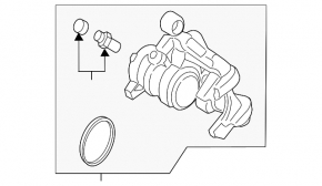 Rear right caliper Ford Edge 19-24 for ventilated disc