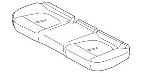 Lincoln MKZ 17-20 black leather rear seat cushion