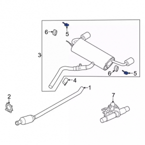 Intermediate muffler bracket Ford Escape MK4 20-23 1.5T