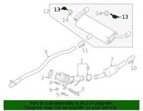 Intermediate muffler bracket Ford Escape MK4 20-23 1.5T