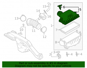 Lexus ES300h Air Filter Housing 22- Upper Part