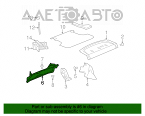 Trunk opening trim Chrysler 200 11-14