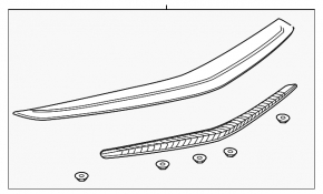 Rear spoiler with brake light Cadillac ATS 13-