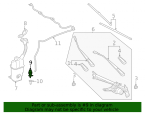 Mercedes CLA 14-19 Windscreen Washer Motor