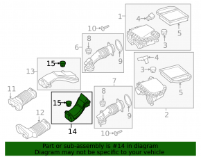 Air intake left Mercedes GLS-class X166 15-19 3.0, rear part
