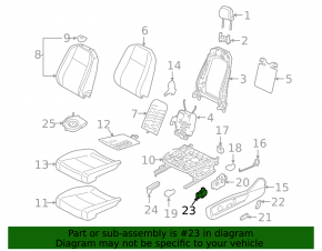 Driver's seat lumbar support control for VW Jetta 19-26 black with memory
