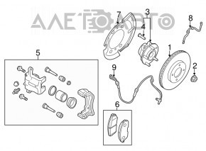 Brake Disc Cover Front Right Nissan Rogue 07-15