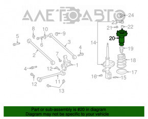 Shock absorber support rear left Lexus RX300 RX330 RX350 RX400h 04-09