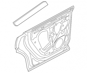 Rear right door assembly for Audi Q8 19-25