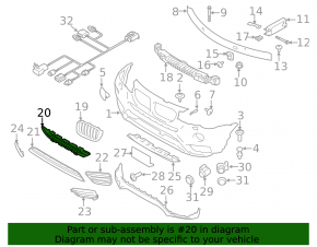BMW X3 F25 15-17 Front Bumper Upper Grille
