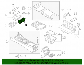 BMW 5 G30 17-23 Center Console Cup Holders
