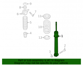 Rear left shock absorber Kia Sportage 23-26 HEV FWD