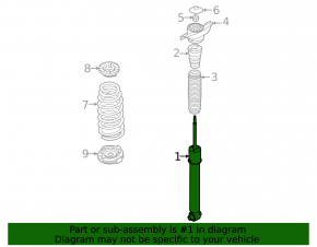Rear left shock absorber Kia K5 21-26 FWD for R18, with support