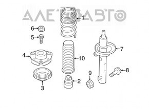 Front right shock absorber VW Beetle 12-19